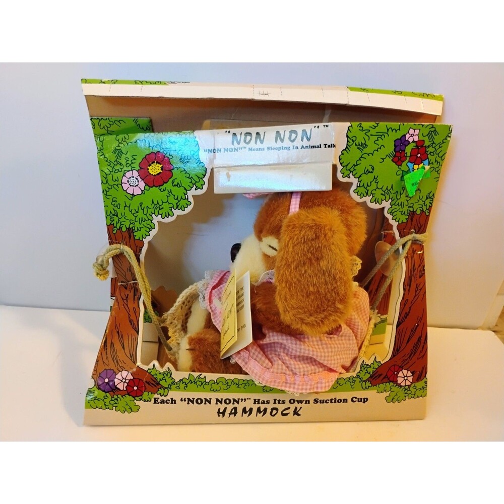 Vintage 1989 Creative Concepts Non Non Bunny Rabbit Plush With Hammock In Box